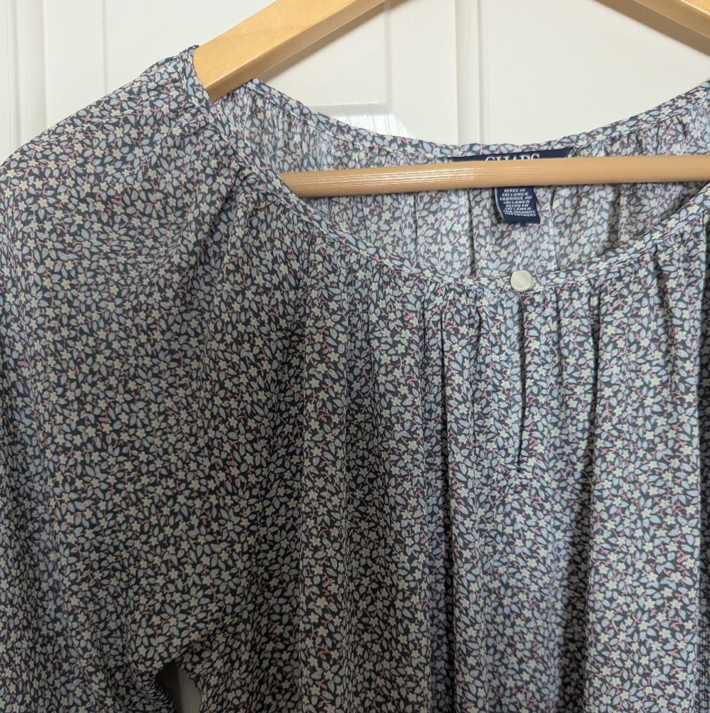 Floral Bell Sleeve Blouse